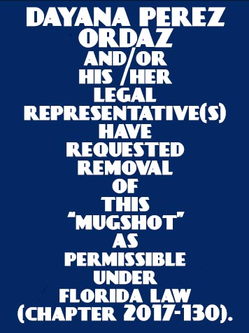  DAYANA PEREZ ORDAZ fotografia del sheriff oficial del condado de Broward