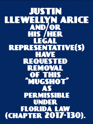  JUSTIN LLEWELLYN ARICE fotografia del sheriff oficial del condado de Broward