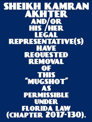  SHEIKH KAMRAN AKHTER fotografia del sheriff oficial del condado de Broward