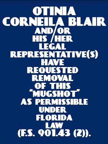  OTINIA CORNEILA BLAIR fotografia del sheriff oficial del condado de Broward